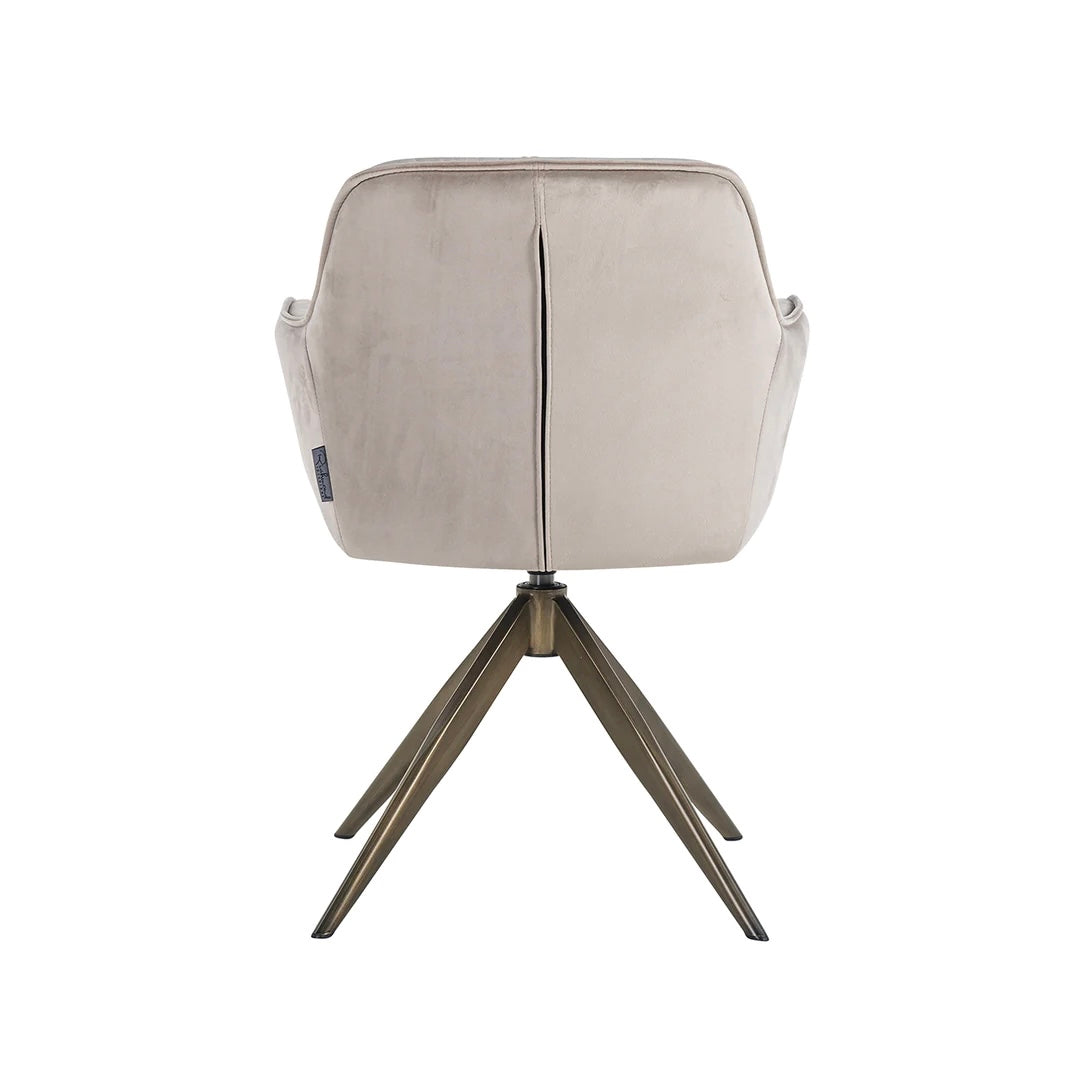 Richmond Interiors Aline Swivel Chair in Khaki Velvet