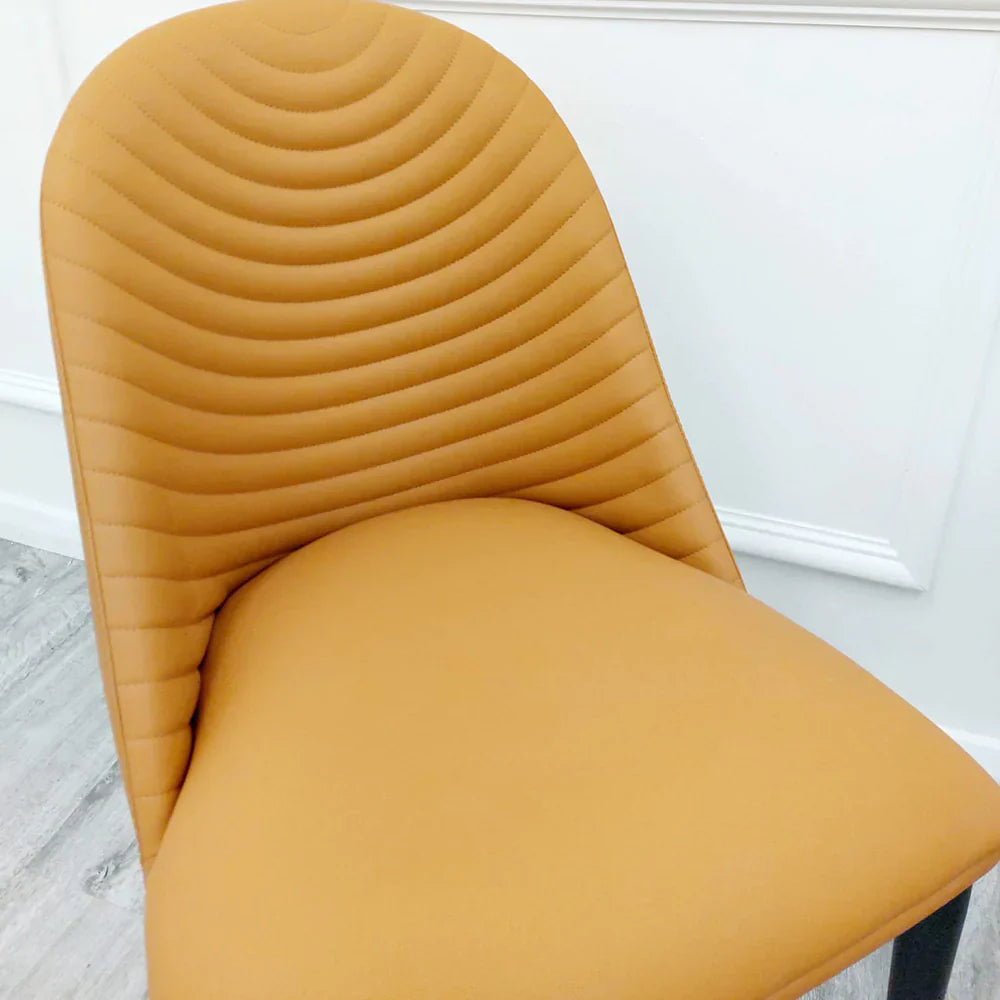 Alba PU Leather Dining Chair 3 Colours-Esme Furnishings