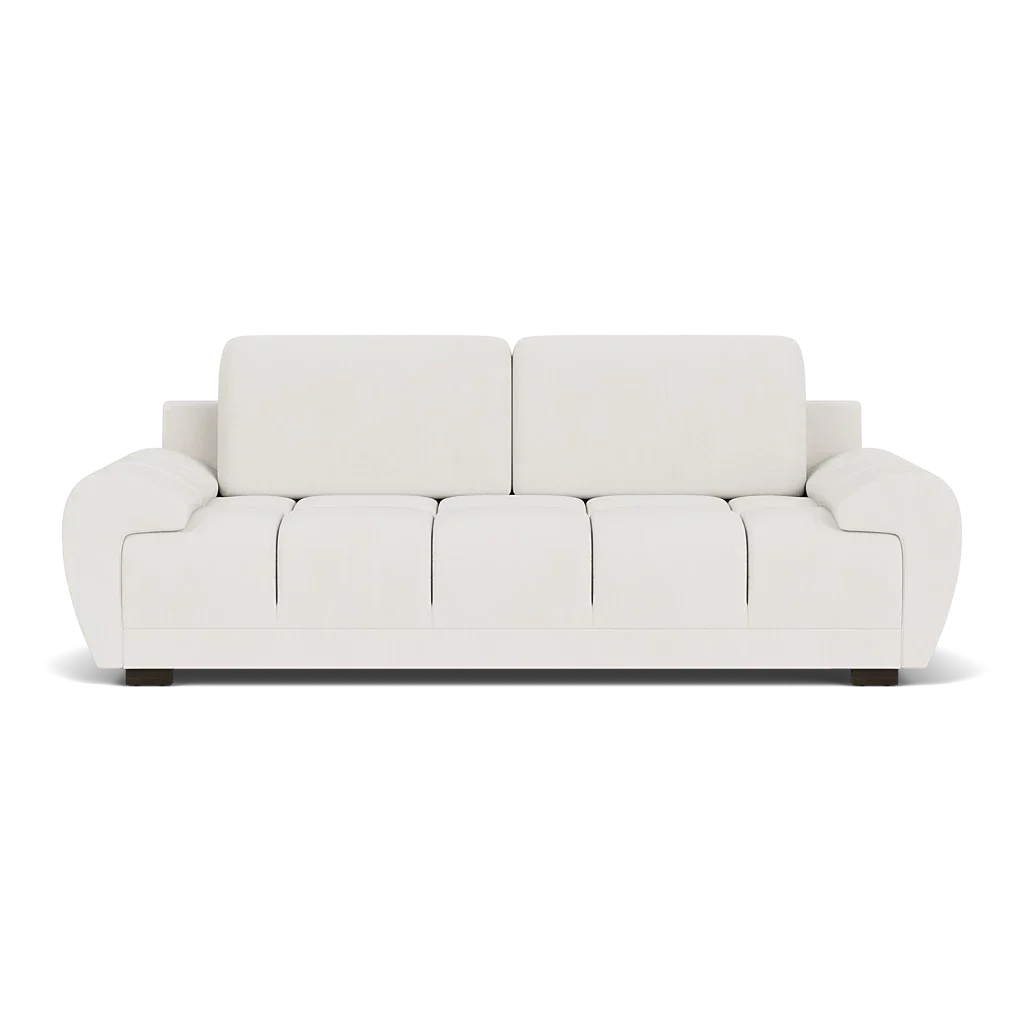 Zara Bubble Cream Plush Velvet 3 Seater Sofa