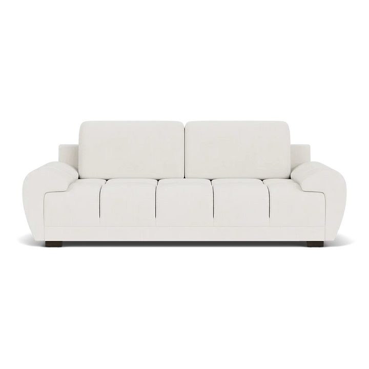 Zara Bubble Cream Plush Velvet 3 Seater Sofa