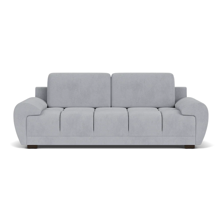 Zara Bubble Grey Plush Velvet 3 Seater Sofa