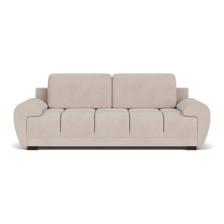 Zara Bubble Mocha Plush Velvet 3 Seater Sofa