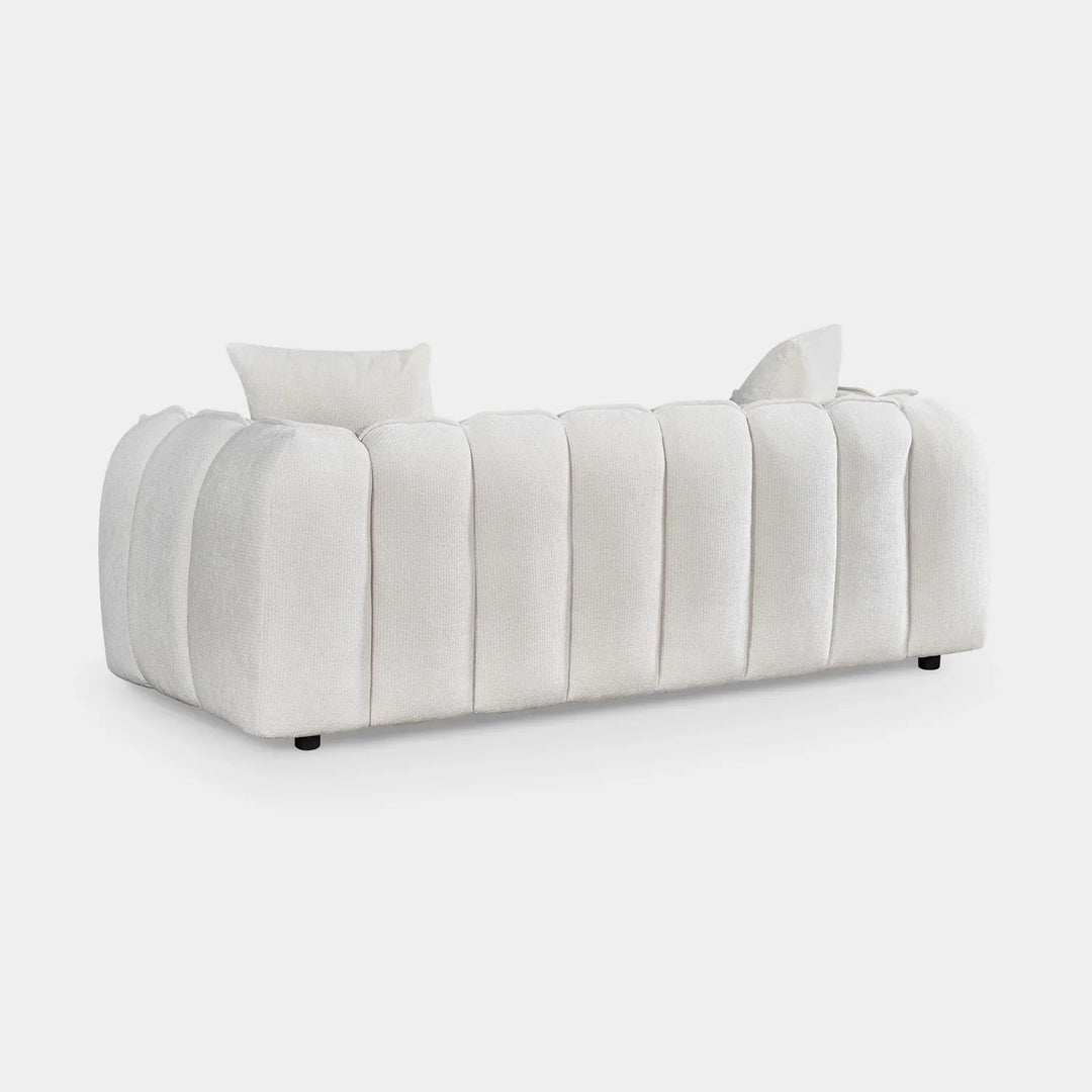 Venice Bubble Beige Boucle Fabric 3 Seater Sofa