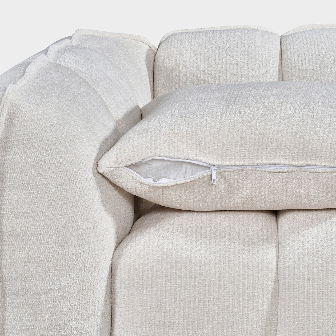 Venice Bubble Beige Boucle Fabric 2 Seater Sofa