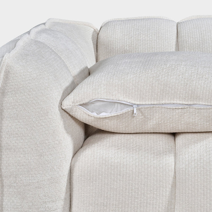 Venice Bubble Beige Boucle Fabric 2 Seater Sofa
