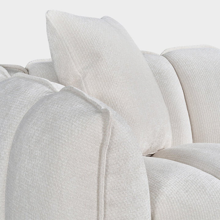 Venice Bubble Beige Boucle Fabric 2 Seater Sofa