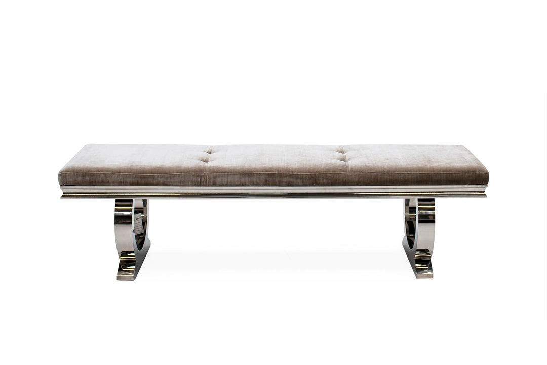 Arianna 180cm Grey Marble Dining Table + Belle Velvet Dining Chairs + Bench-Esme Furnishings