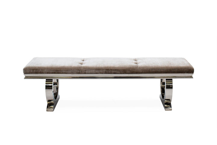 Arianna 180cm Grey Marble Dining Table + Belle Velvet Dining Chairs + Bench-Esme Furnishings