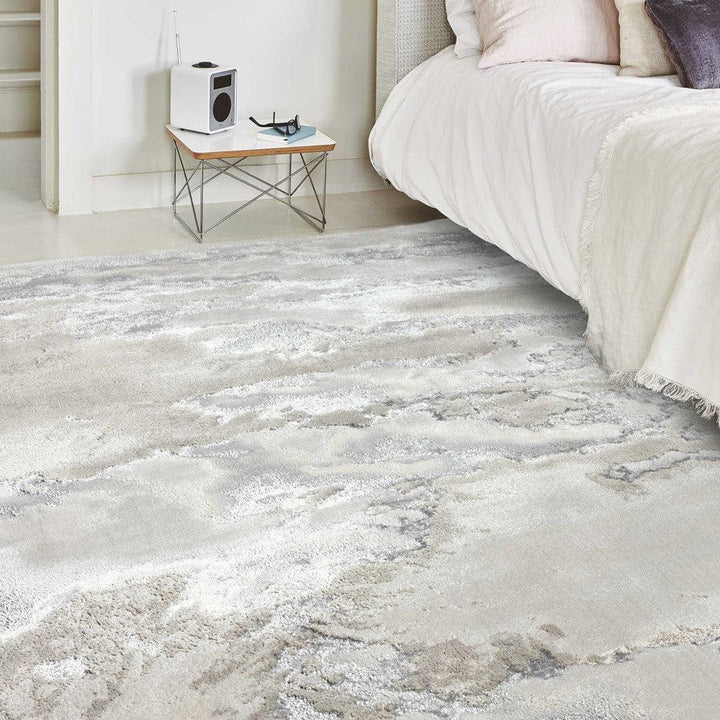 Aurora Cloud AU02 Marble Rugs in Grey Beige-Esme Furnishings