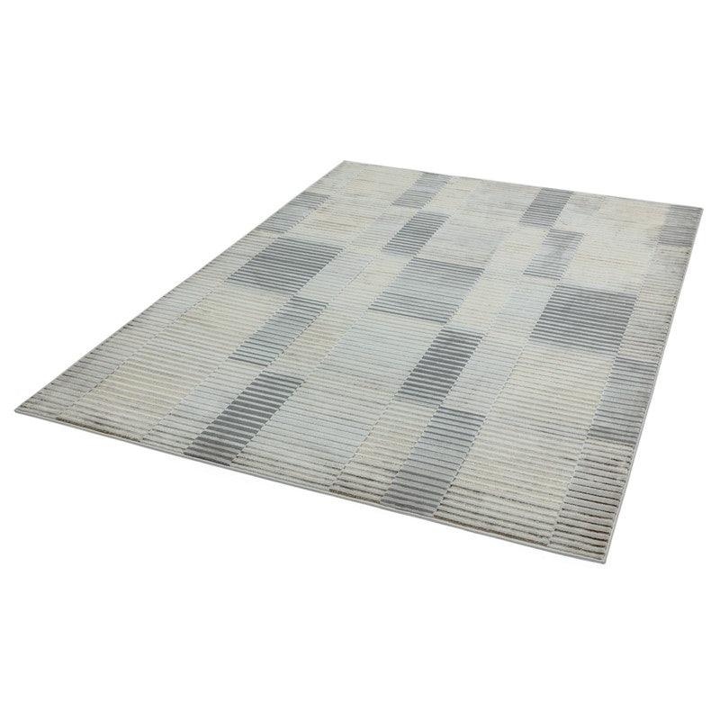 Aurora Ripple AU14 Geometric Rugs in Metallic Gold Silver-Esme Furnishings