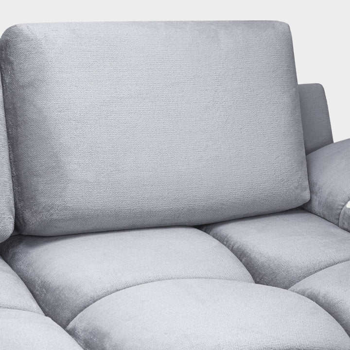 Zara Bubble Grey Plush Velvet 3 Seater Sofa