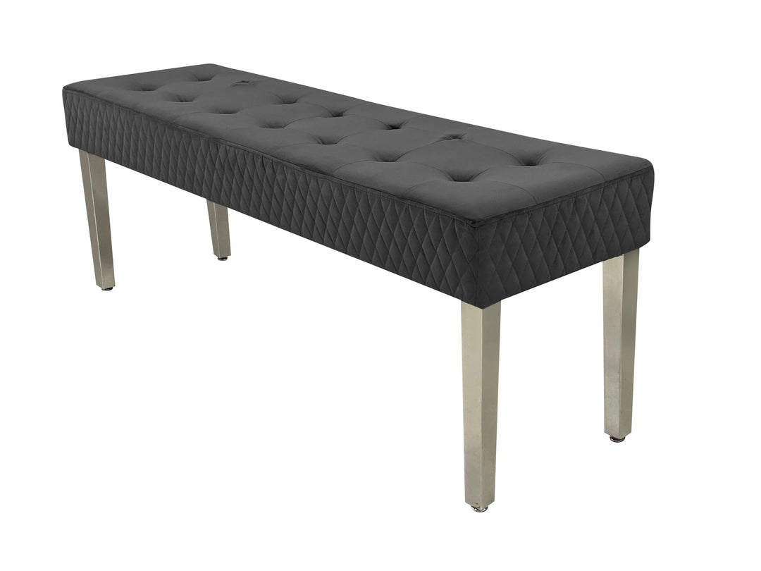 Louis Marble 150CM Dining Table + Victoria Grey Ring Chairs, Bench Option