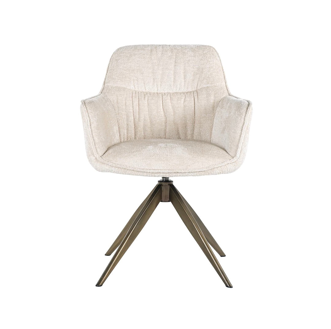 Richmond Interiors Aline Swivel Chair in Khaki Velvet