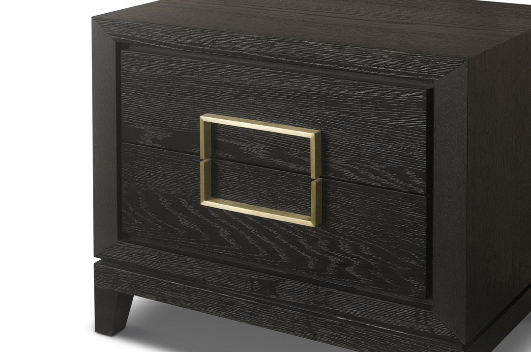 Berkeley Designs Lucca 2 Drawer Bedside Cabinet In Brown