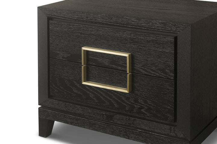 Berkeley Designs Lucca 2 Drawer Bedside Cabinet In Brown