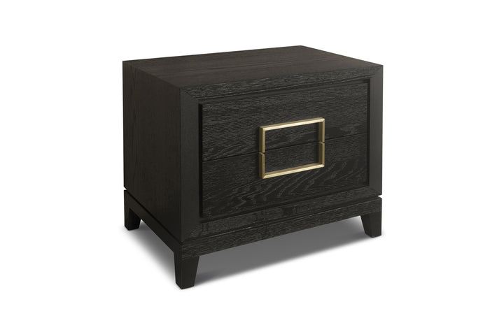 Berkeley Designs Lucca 2 Drawer Bedside Cabinet In Brown