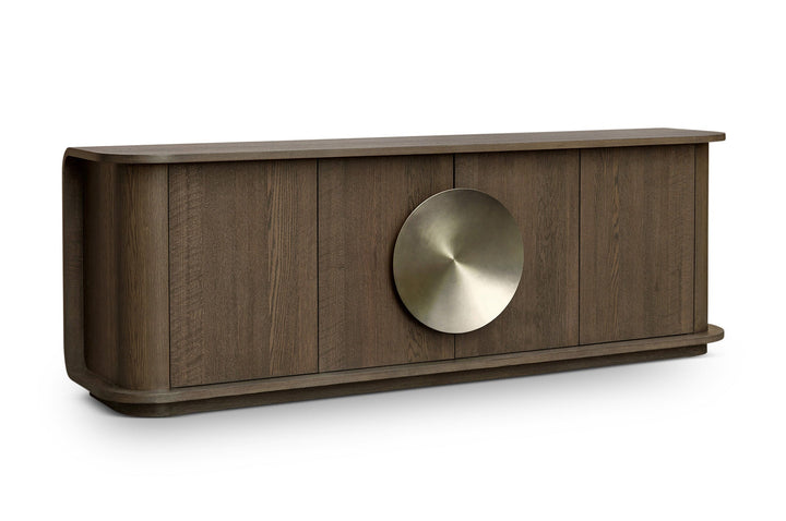 Berkeley Designs Perth Light Brown / Brass 4 Door Sideboard
