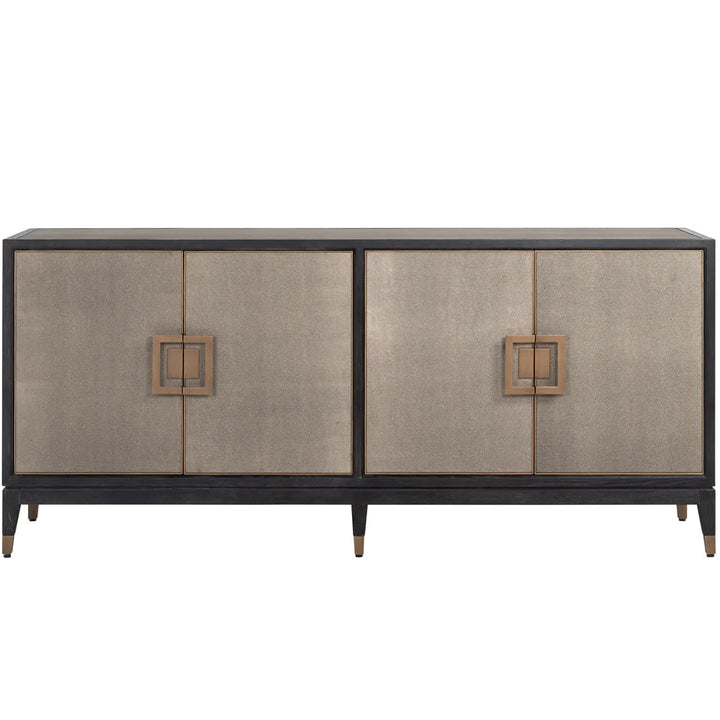 Bloomingville Shagreen Faux Leather 4 Door Sideboard-Belmont Interiors