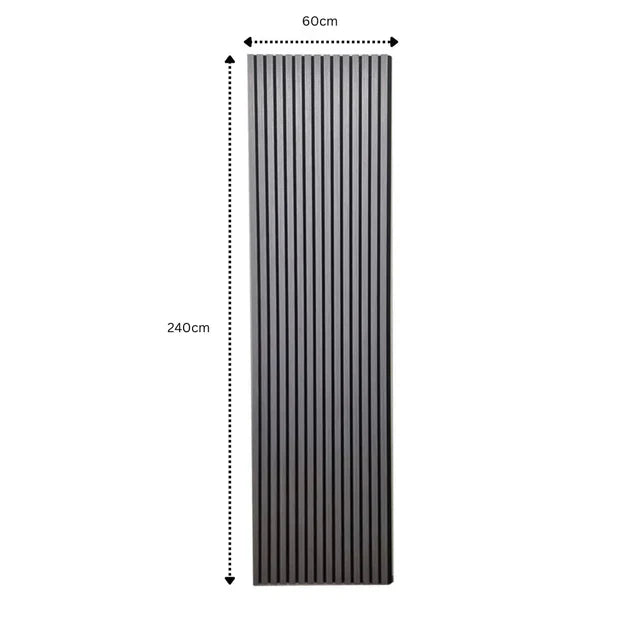 Acoustic Slatted Wall Panel 240cm x 60cm - Range of Colours