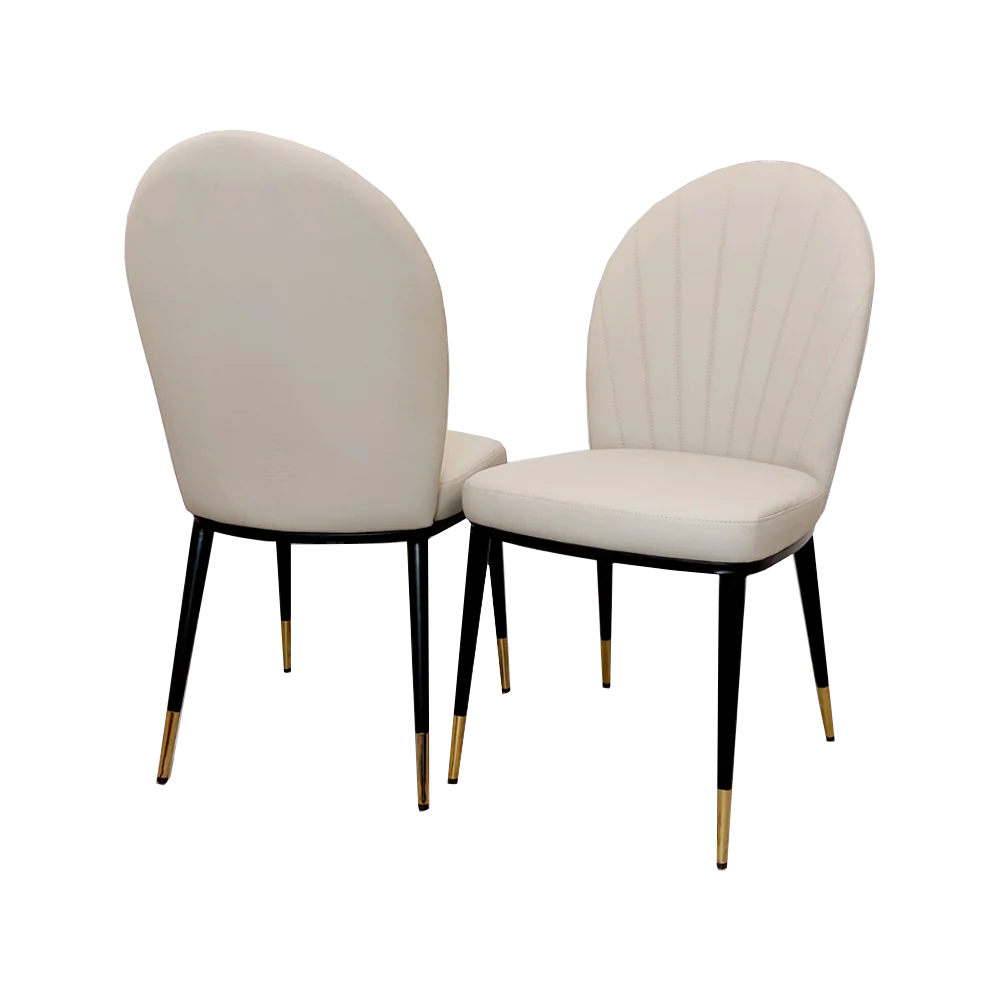 Etta Beige PU Leather Dining Chair