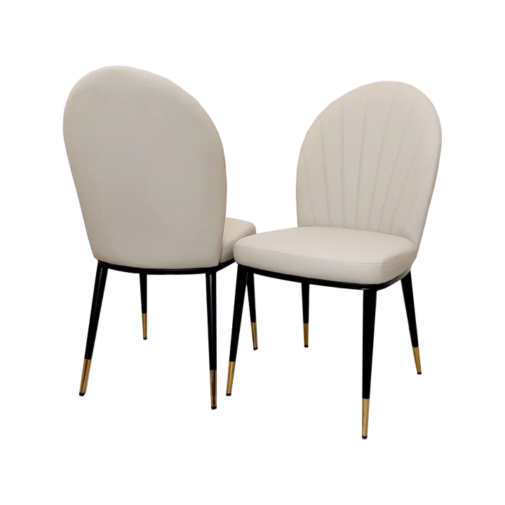 Etta Beige PU Leather Dining Chair