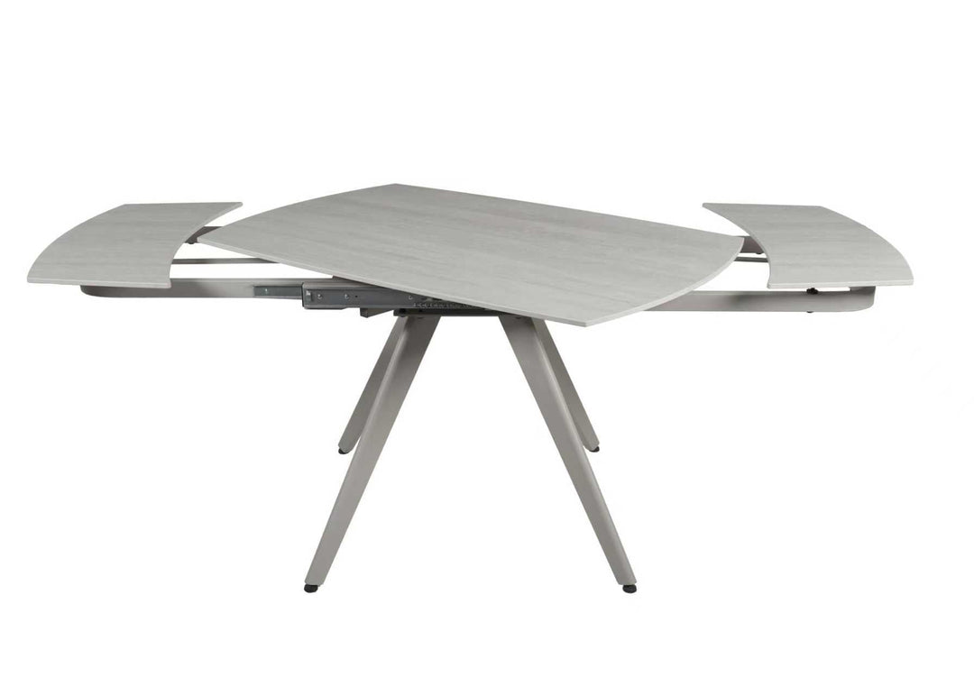 Cambridge 120-180cm Beige Ceramic Stone Swivel Extending Marble Dining Table