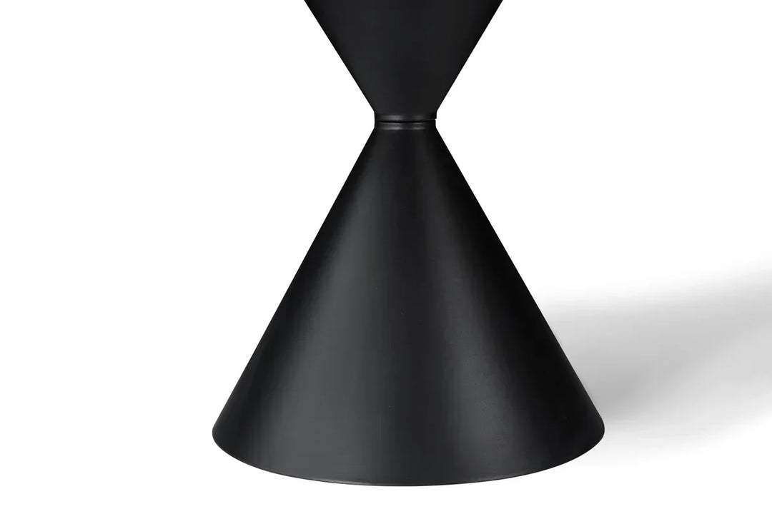 Casa Round 120cm Black & White Ceramic Marble Dining Table