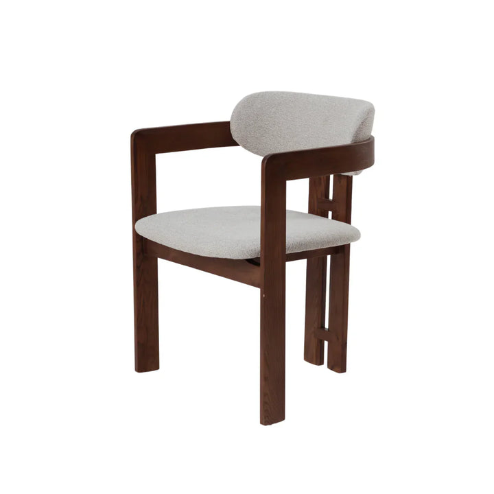 Serene 160-240cm Italian Walnut & Pandora Vendome Ceramic Marble Side Extending Dining Table With Clara Walnut Wooden Dining Chairs
