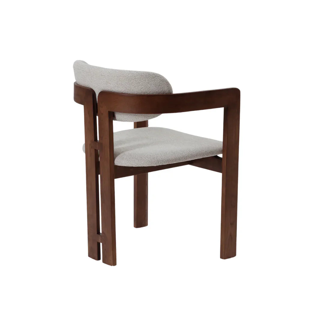 Serene 160-240cm Italian Walnut & Pandora Vendome Ceramic Marble Side Extending Dining Table With Clara Walnut Wooden Dining Chairs
