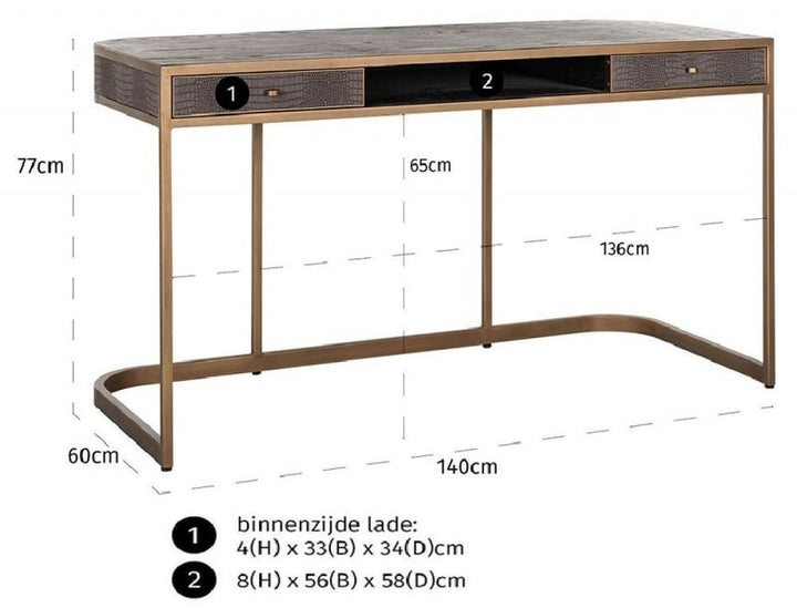 Richmond Classio Desk with Drawers-Belmont Interiors