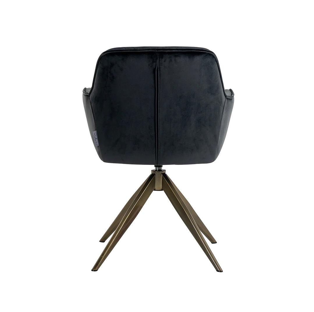 Richmond Interiors Aline Swivel Chair in Khaki Velvet