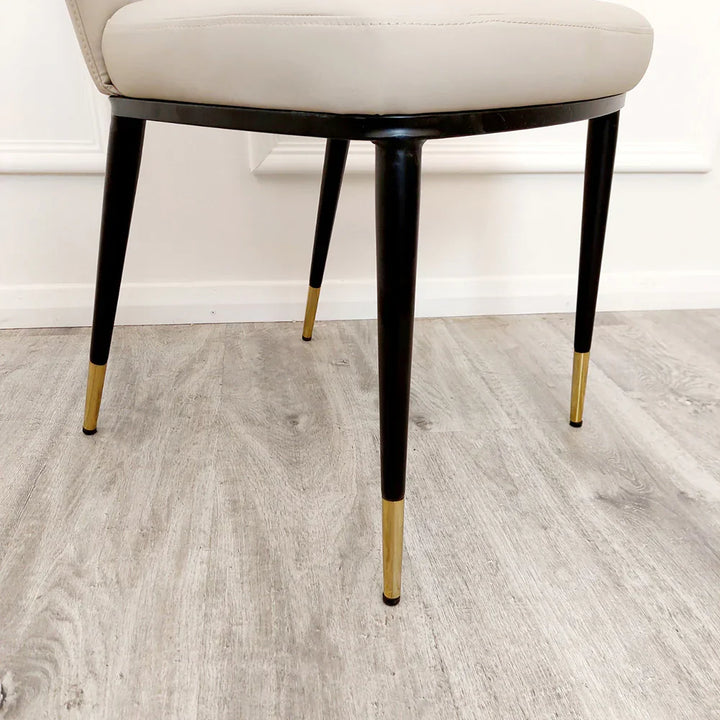 Etta Beige PU Leather Dining Chair