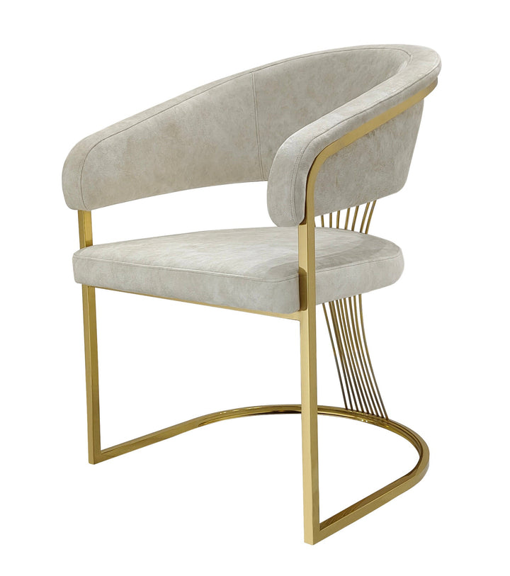Arial Marble & Gold Dining Table With Porto Velvet Dining Chairs Gold Legs