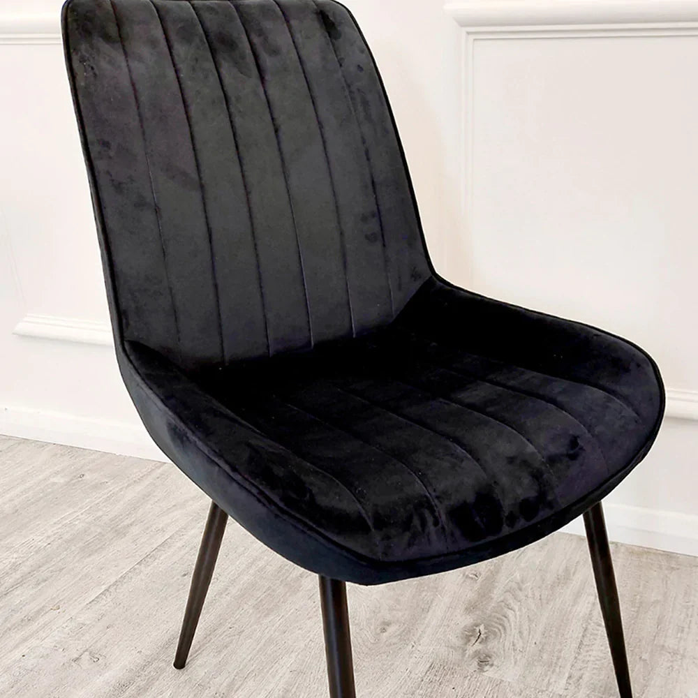 Dido Luxury Plush Velvet Dining Chair - 6 Colours-Esme Furnishings