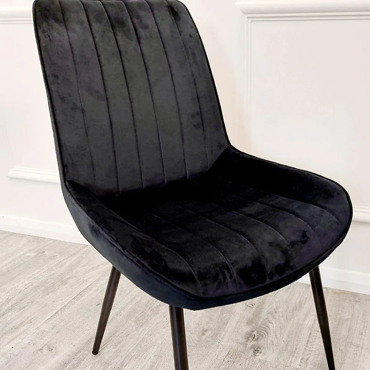 Dido Luxury Plush Velvet Dining Chair - 6 Colours-Esme Furnishings