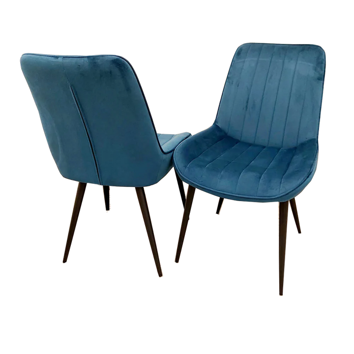 Dido Luxury Plush Velvet Dining Chair - 6 Colours-Esme Furnishings