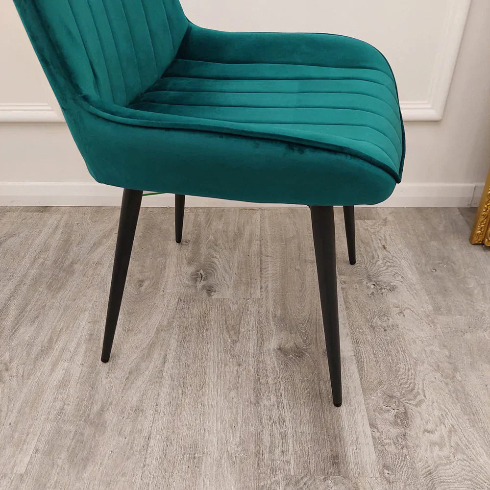 Dido Luxury Plush Velvet Dining Chair - 6 Colours-Esme Furnishings