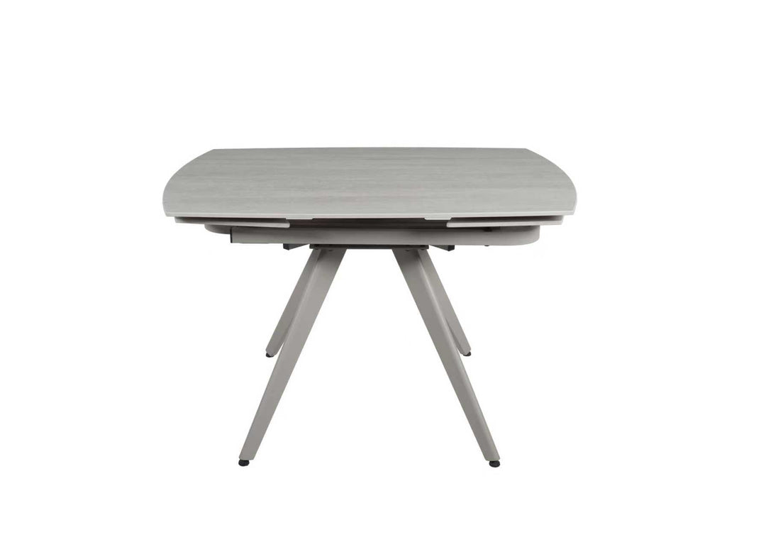 Cambridge 120-180cm Beige Ceramic Stone Swivel Extending Marble Dining Table