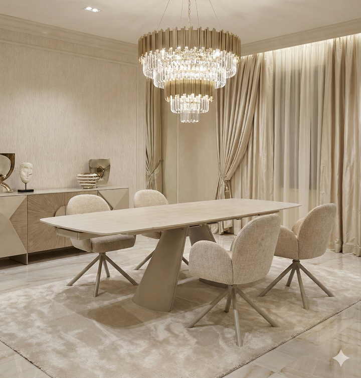 Manhattan 360 Swivel Fabric Dining Chairs - Pairs - 2 Colours