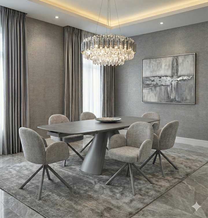 Manhattan 360 Swivel Fabric Dining Chairs - Pairs - 2 Colours