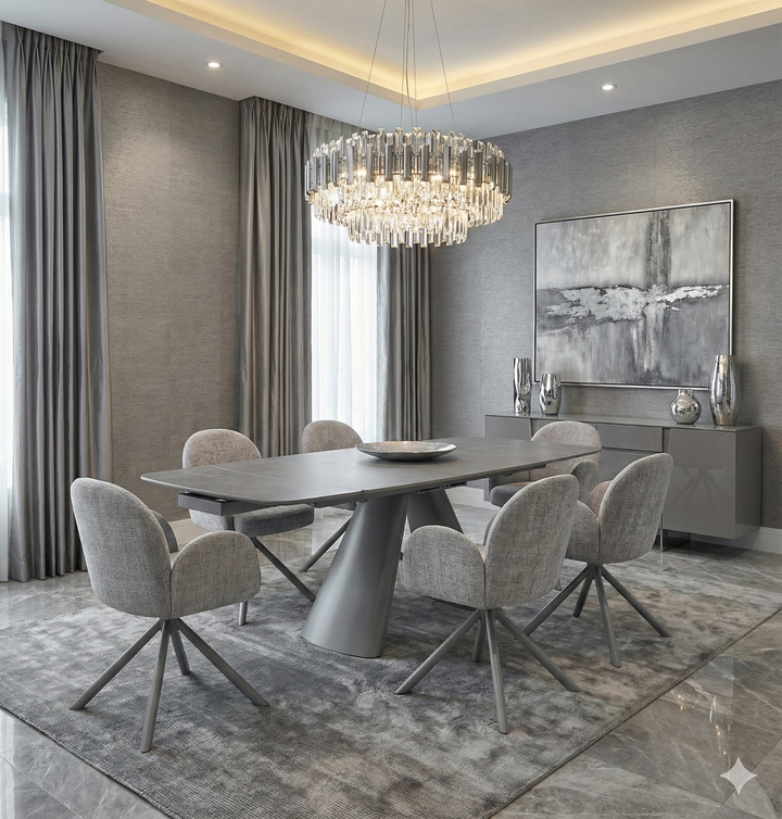Manhattan 360 Swivel Fabric Dining Chairs - Pairs - 2 Colours
