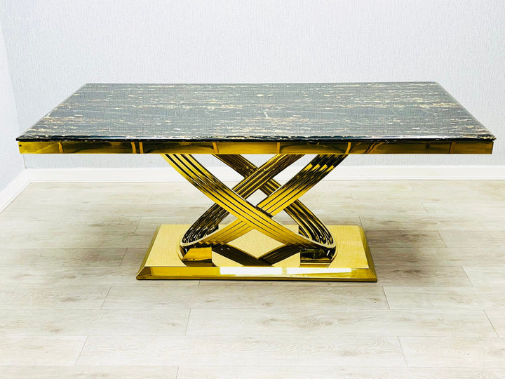 Elina Gold Marble 120cm Coffee Table In 2 Colours