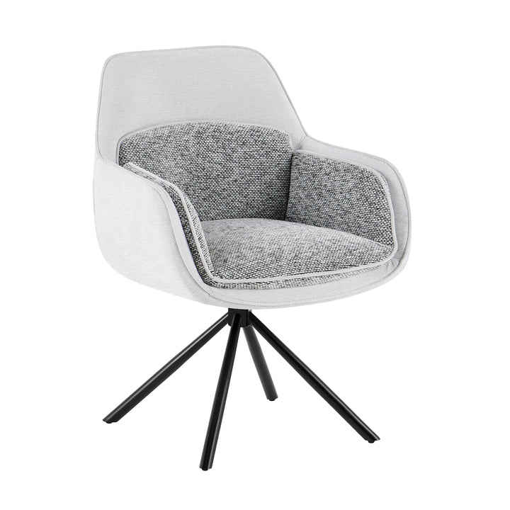 Florence 360 Swivel Fabric Dining Chairs - Pairs - 2 Colours