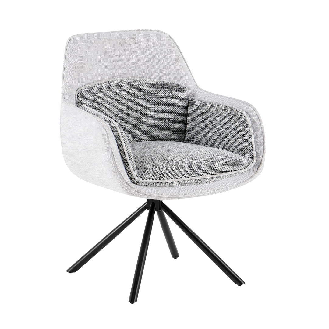 Florence 360 Swivel Fabric Dining Chairs - Pairs - 2 Colours