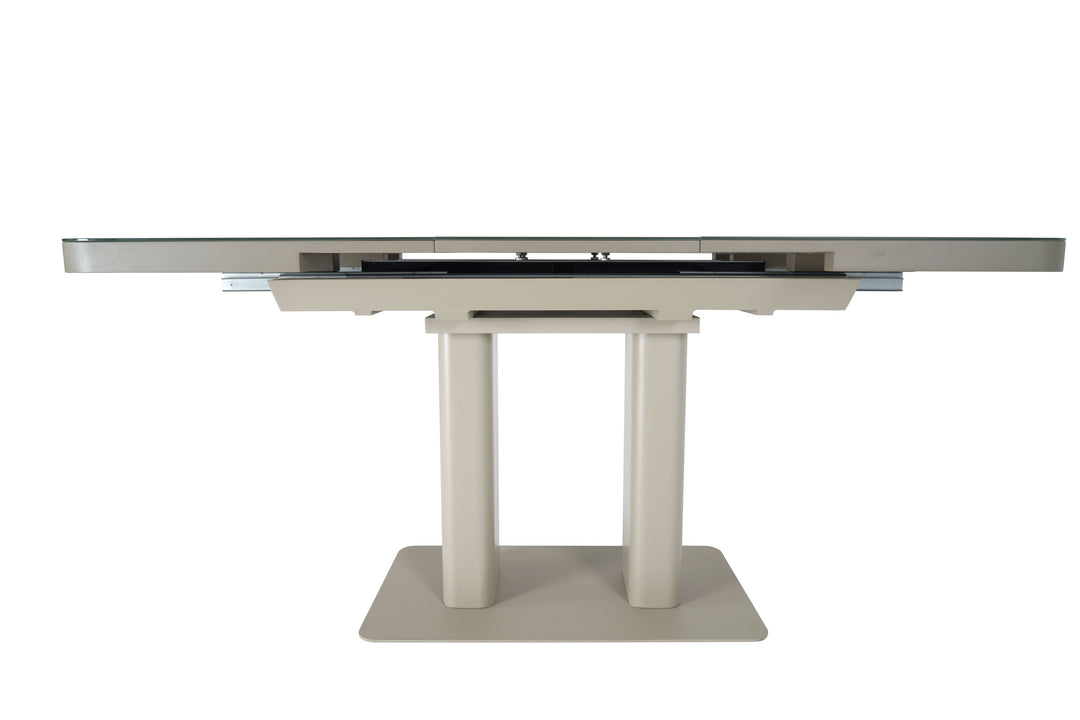 Freya 120-160cm Cashmere Ceramic Marble Extending Dining Table