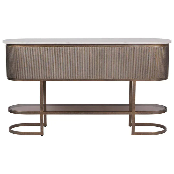 Libra Interiors Belvedere Aged Gold Console Table