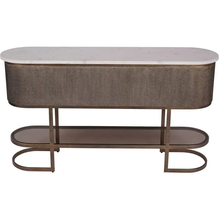 Libra Interiors Belvedere Aged Gold Console Table