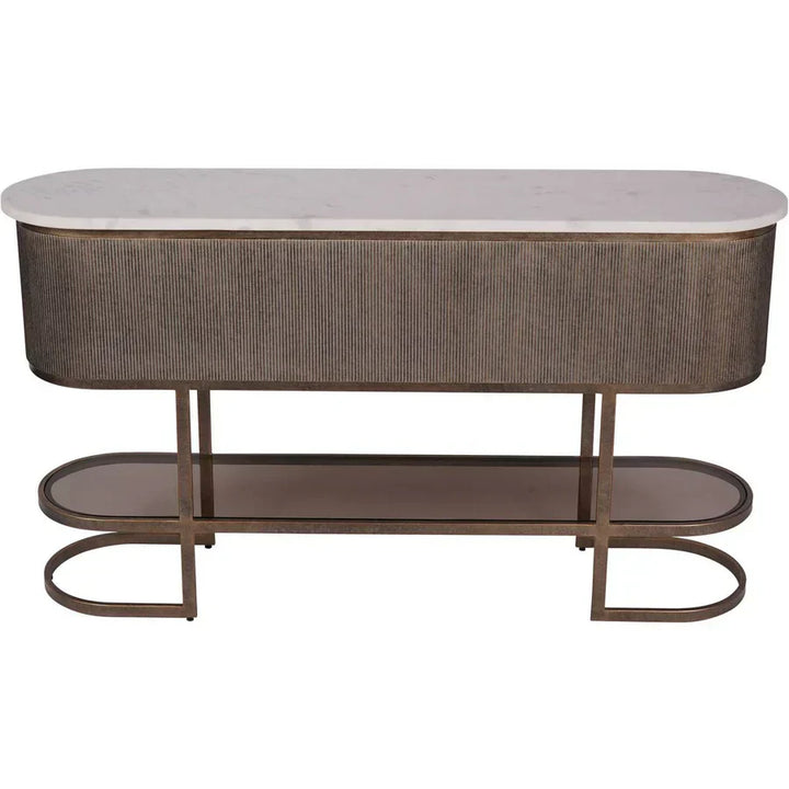 Libra Interiors Belvedere Aged Gold Console Table