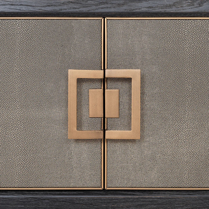 Richmond Interiors Bloomville Shagreen Faux Leather 4 Door TV Unit