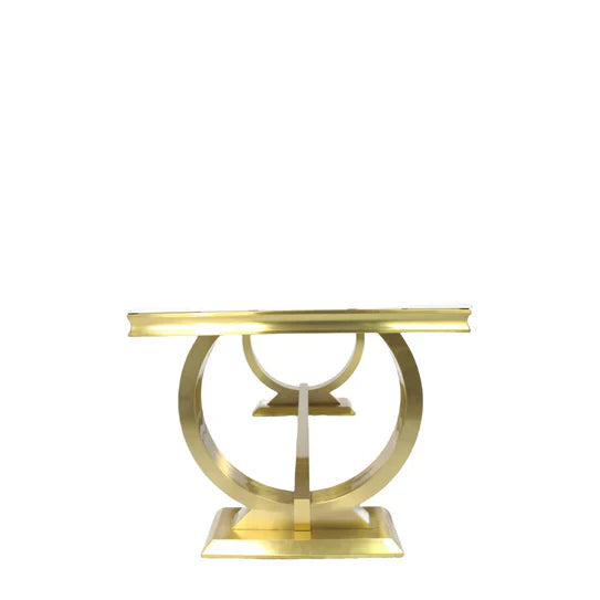 Arianna Marble & Gold Dining Table With Valente Gold Lion Knocker Velvet Chairs